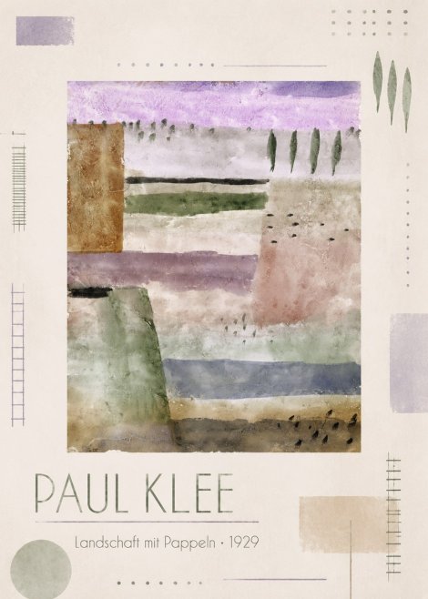 Paul Klee Landschaft Mit Pappeln No5 - Poszter