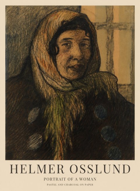 Helmer Osslund Portrait of a Woman No1 - Poszter