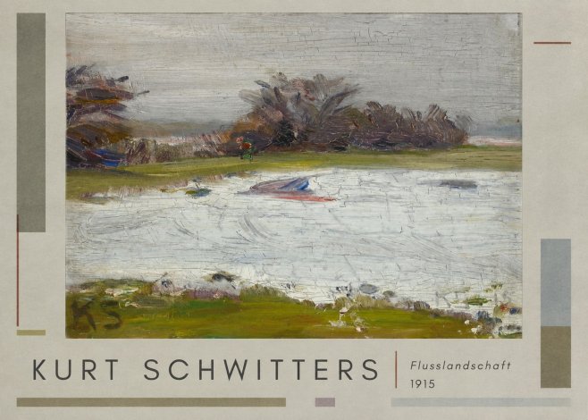Kurt Schwitters Flusslandschaft No2 - Poszter