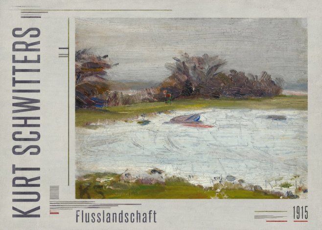 Kurt Schwitters Flusslandschaft No3 - Poszter