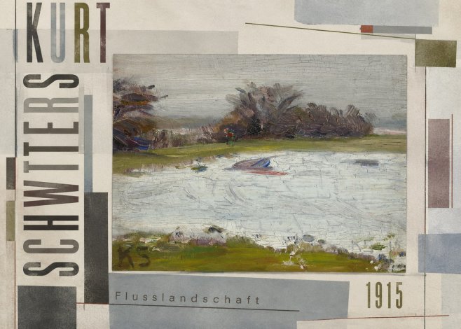 Kurt Schwitters Flusslandschaft No6 - Poszter