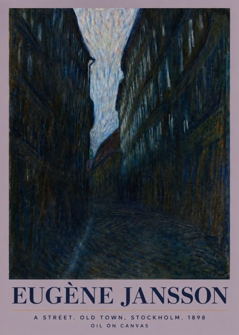 Eugène Jansson A Street. Old Town, Stockholm. 1898 No3 - Poszter