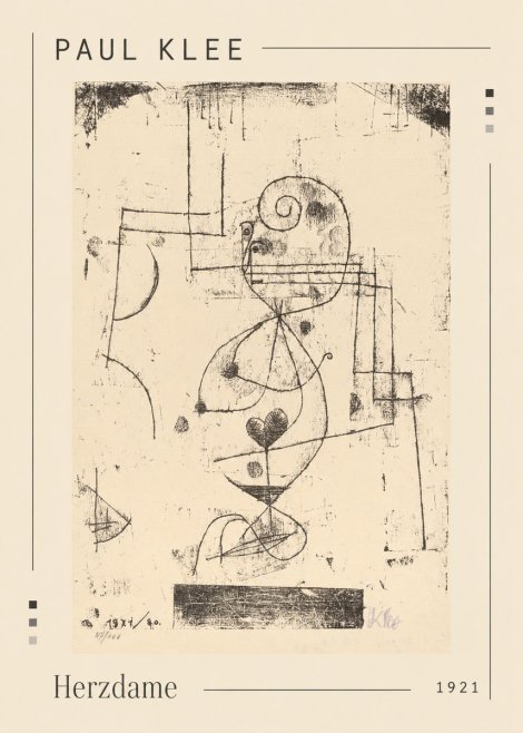 Paul Klee Herzdame No1 - Poszter