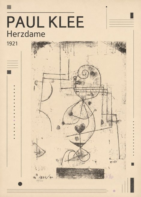 Paul Klee Herzdame No3 - Poszter