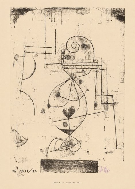 Paul Klee Herzdame No5 - Poszter