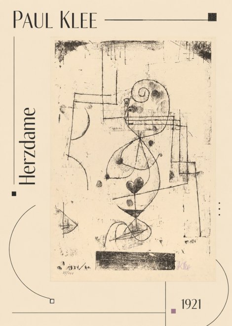 Paul Klee Herzdame No6 - Poszter