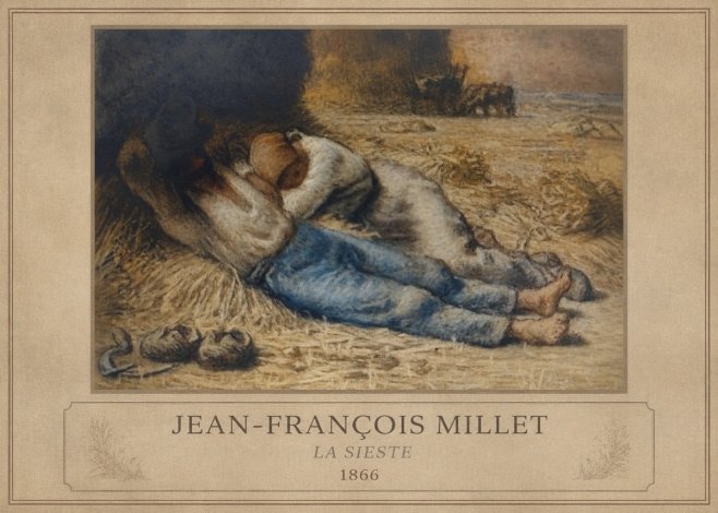 Jean-François Millet La Sieste No1 - Poszter