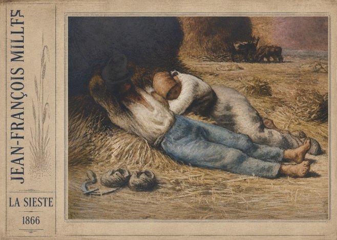 Jean-François Millet La Sieste No2 - Poszter