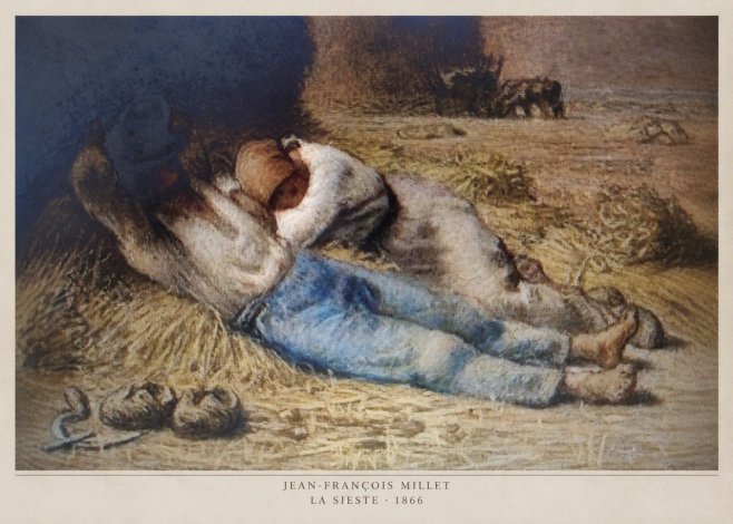 Jean-François Millet La Sieste No5 - Poszter
