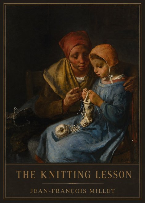 Jean-François Millet The Knitting Lesson I No1 - Poszter