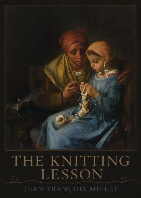 Jean-François Millet The Knitting Lesson I No3 - Poszter