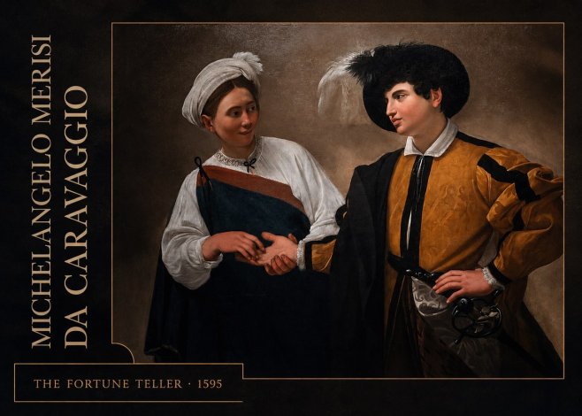 Michelangelo Merisi da Caravaggio The Fortune Teller II No2 - Poszter