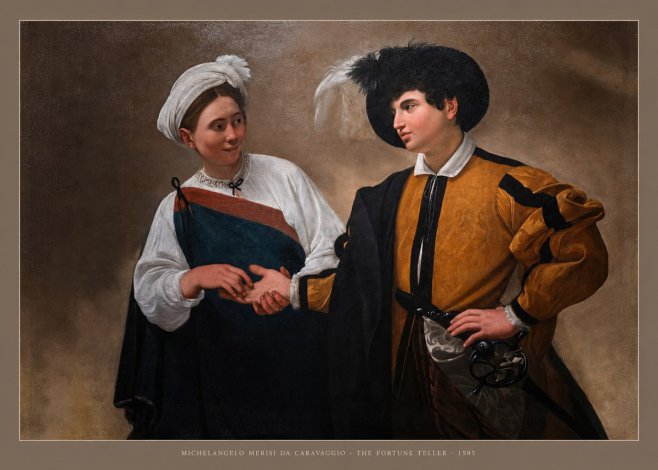 Michelangelo Merisi da Caravaggio The Fortune Teller II No5 - Poszter