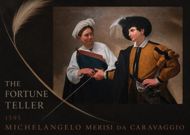 Michelangelo Merisi da Caravaggio The Fortune Teller II No6 - Poszter