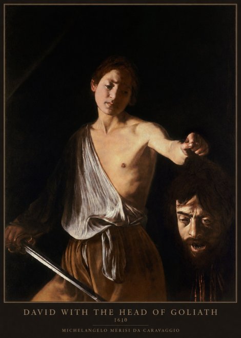 Michelangelo Merisi da Caravaggio David with the Head of Goliath III No6 - Poszter