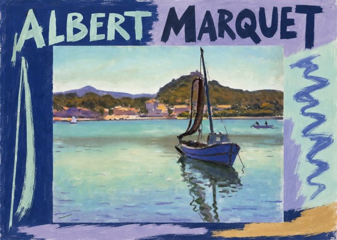 Albert Marquet Blue Boat in the Harbor No6 - Poszter