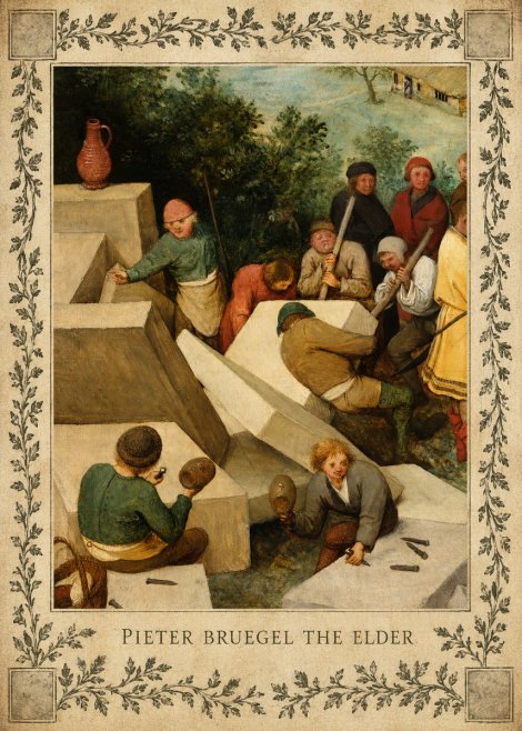 Pieter Bruegel The Tower of Babel V No3 - Poszter