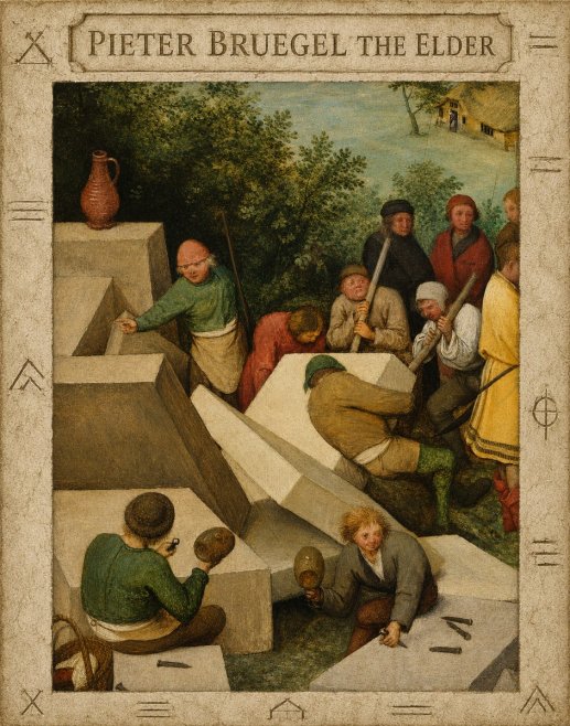 Pieter Bruegel The Tower of Babel V No5 - Poszter