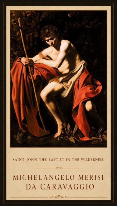 Michelangelo Merisi da Caravaggio Saint John the Baptist II No3 - Poszter