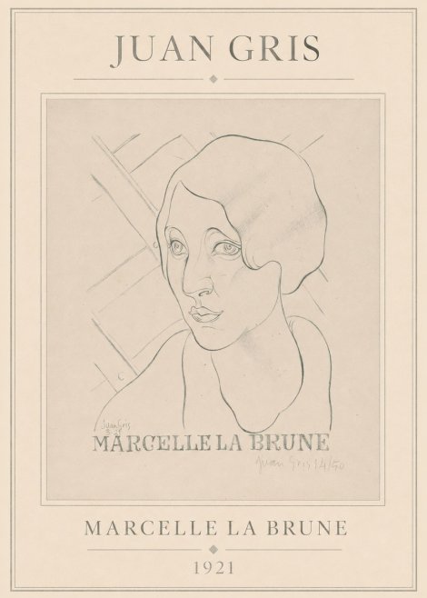 Juan Gris Marcelle La Brune II No1 - Poszter