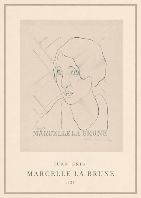 Juan Gris Marcelle La Brune II No5 - Poszter