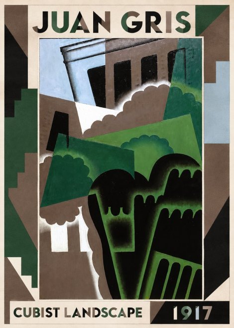 Juan Gris Cubist Landscape No1 - Poszter