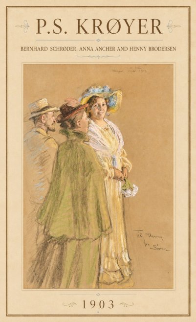 P.S. Krøyer Bernhard Schrøder, Anna Ancher and Henny Brodersen No1 - Poszter