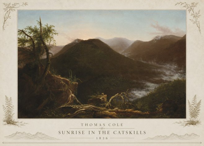 Thomas Cole Sunrise in the Catskills I No5 - Poszter