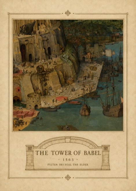 Pieter Bruegel The Tower of Babel VI No4 - Poszter