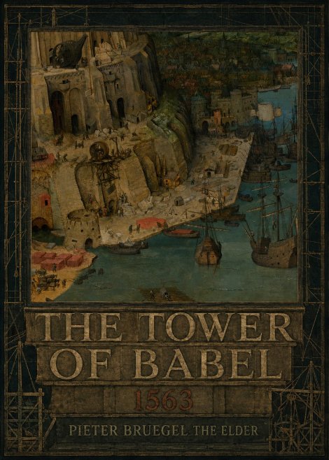 Pieter Bruegel The Tower of Babel VI No5 - Poszter