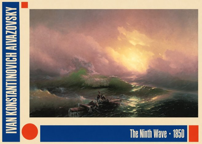 Ivan Konstantinovich Aivazovsky The Ninth Wave II No2 - Poszter