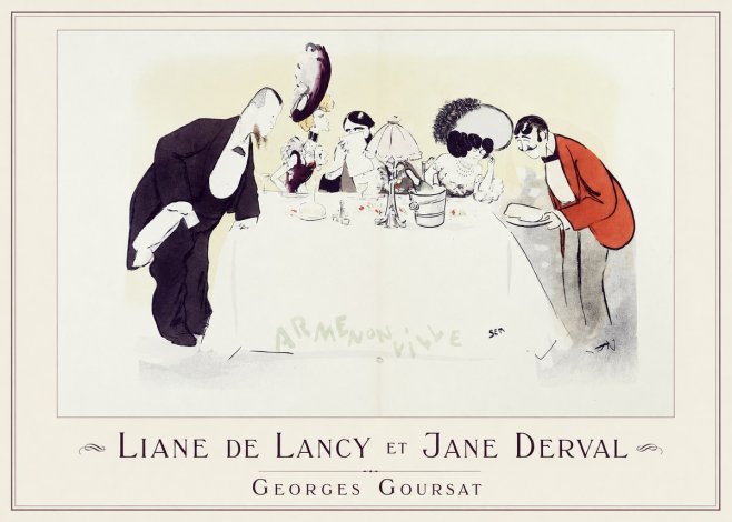 Georges Goursat Liane De Lancy Et Jane Derval No1 - Poszter