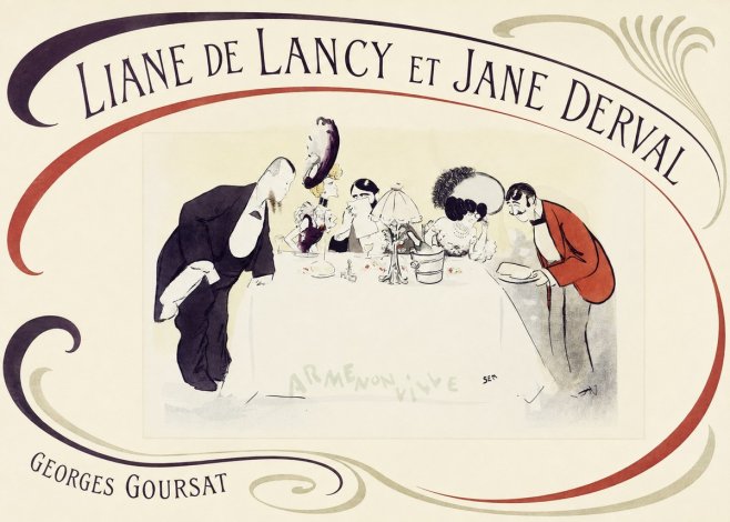 Georges Goursat Liane De Lancy Et Jane Derval No5 - Poszter