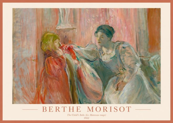 Berthe Morisot The Child's Robe (Le Manteau Rouge) No1 - Poszter