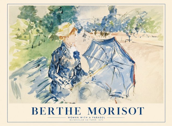 Berthe Morisot Woman with a Parasol No1 - Poszter