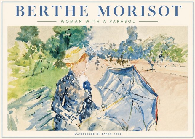 Berthe Morisot Woman with a Parasol No3 - Poszter