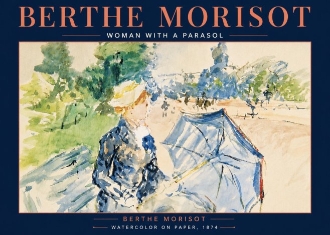 Berthe Morisot Woman with a Parasol No5 - Poszter
