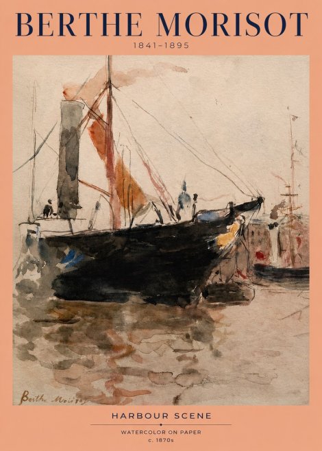Berthe Morisot Harbour Scene No2 - Poszter