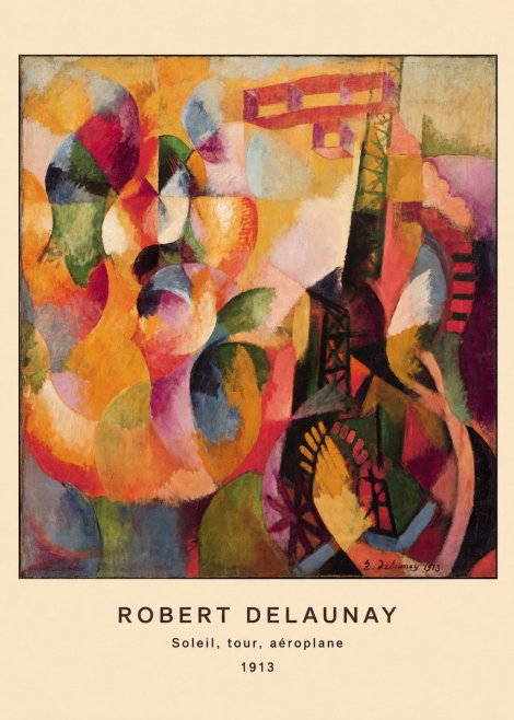 Robert Delaunay Soleil, Tour, Aéroplane No5 - Poszter