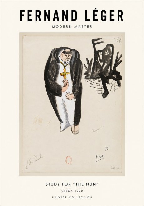 Fernand Léger Study for "the Nun" No1 - Poszter