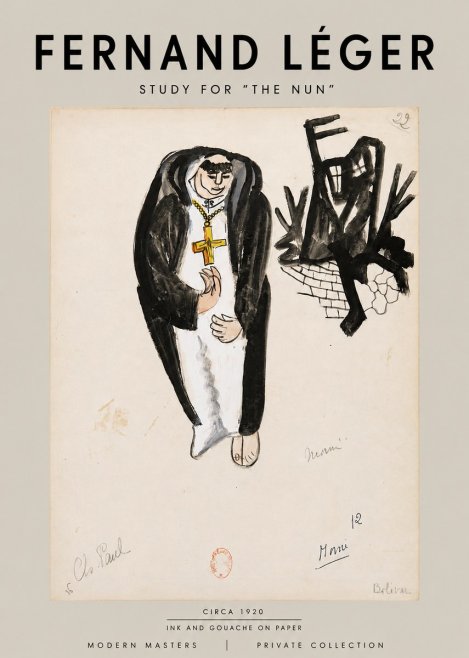 Fernand Léger Study for "the Nun" No4 - Poszter