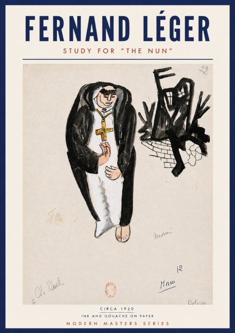 Fernand Léger Study for "the Nun" No6 - Poszter