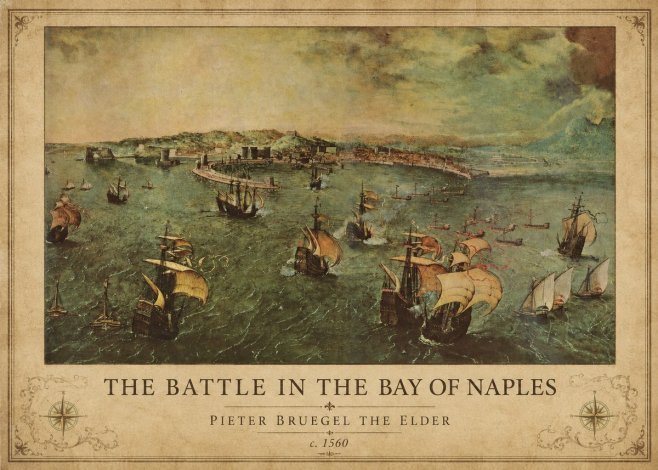 Pieter Bruegel The Battle in the Bay of Naples No1 - Poszter