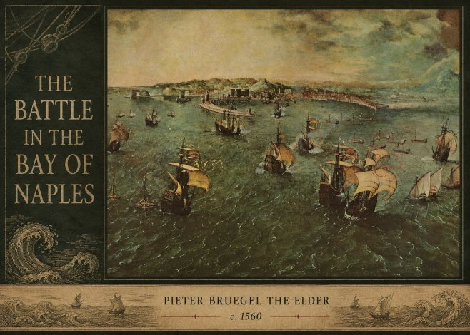 Pieter Bruegel The Battle in the Bay of Naples No3 - Poszter