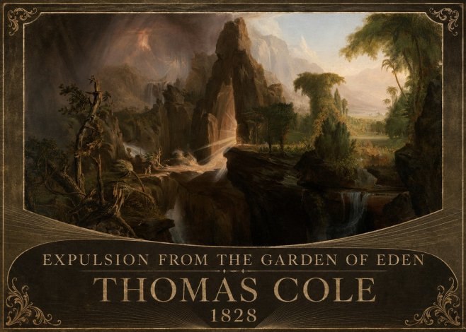 Thomas Cole Expulsion from the Garden of Eden I No3 - Poszter