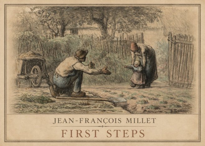 Jean-François Millet First Steps No1 - Poszter