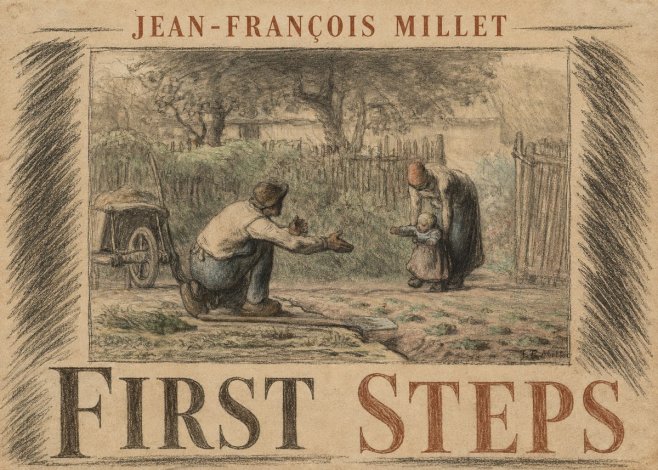 Jean-François Millet First Steps No6 - Poszter