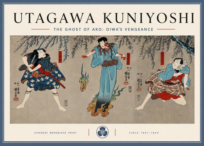 Utagawa Kuniyoshi The Ghost of Ako: Oiwa's Vengeance No3 - Poszter