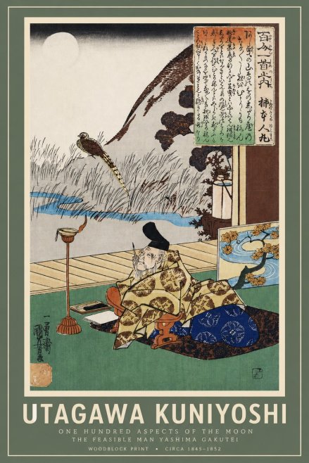 Utagawa Kuniyoshi The Feasible Man Yashima Gakutei No2 - Poszter