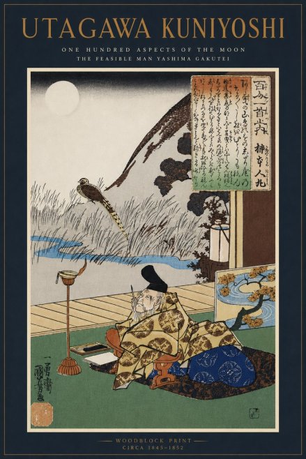 Utagawa Kuniyoshi The Feasible Man Yashima Gakutei No5 - Poszter